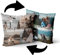 Personalisierte Fleece Kissen mit eigenen Foto & Text | Individuell Fotokissen mit Füllung | Foto-Kissen Selbst gestalten | Doppelseitige Bedruckte Kissen Fotogeschenk (Doppelseitig - 8 Foto)