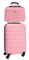 David Jones - Set Valise Cabine + Mallette Vanity - Bagage à Main Avion 55x35x20 Coque Rigide Légère Matière ABS - Trolley 4 Roues Fermeture Serrure TSA - Sac Reporter Voyage Ryanair Easyjet - Rose