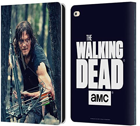 Head Case Designs Licenciado Oficialmente AMC The Walking Dead Estar al acecho Daryl Dixon Carcasa de Cuero Tipo Libro Compatible con Apple iPad Air 2 (2014)