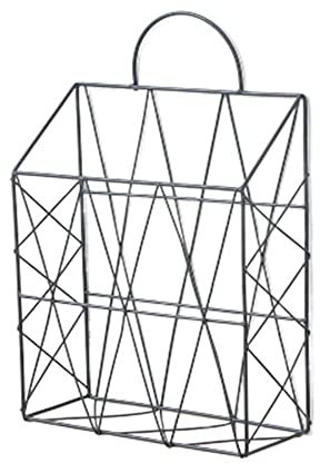 Wandhalterung Zeitschriftenhalter, Wandbehang, Bücherregal, Aufbewahrung, Organizer, platzsparend, kompaktes Regal für Zeitschriften, Zeitungsständer (schwarz)