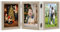 Czemo Bilderrahmen Collage 10x15cm, Holz Bilderrahmen für 3 Fotos Faltbar Bilderrahmen 3 Bilder Fotorahmen Rahmen Portraitrahmen Frame Deko Geschenke für Schreibtisch, Familie, Hochzeit