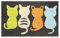 Banziaju Latch Hook KitsBath Mat Cute Cat Shower Rug Absorbent Bath Rug Non Slip Cat Door Mat Entrance Mat for Home Decor 15.75x23.62 inch