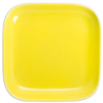 KAHLA 207761A69371C Pronto Colore Deckelchen eckig 10x10 cm sunny yellow|gelbe kleine Platte aus Porzellan