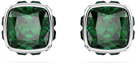 Swarovski Birthstone Ohrstecker, Kissenschliff, Mai, Grün, Rhodiniert