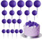 ASTARON 20 Pcs Ball Cake Topper Decorations Mini Balloons Cake Topper Sticks Dark Purple Balls Cake Picks Cake Topper Balls Cake Decorations for Wedding Birthday Cake Decorations