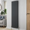 Radiant Living® 1600 x 456mm Anthracite Grey Vertical Tall Designer Radiator Double Column Flat Panel Modern Modern Central Heating Panels Bathroom Radiators