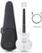Electric Guitar Nova Go Sonic - 1/4 White Smart Electric Carbon Fiber Guitarra with 10W Wireless Speaker, Onboard Presets, Charging Cable, Adjusting Wrench, and Gig Bag