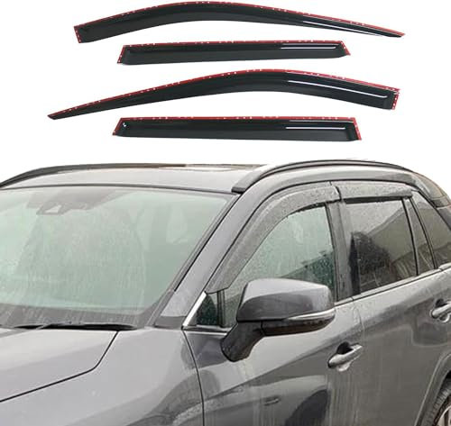 NUSHKE 4 Stück Auto Autofenster Windabweiser für Toyo-TA Rav-4 Rav4 XA50 2019-2023, Vorne Hinten Autofenster Visier Tür Rauchabweiser Wachen Abdeckung