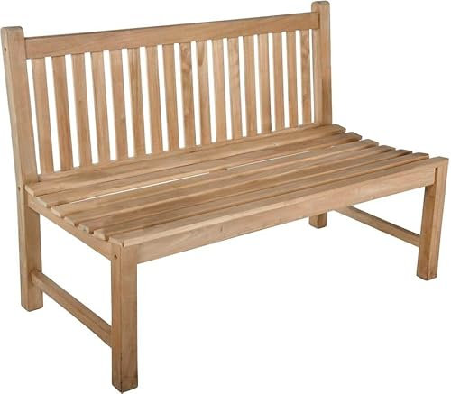 Strandkorb-King ...königlich liegen Gartenbank Solo 3 Sitzer, 150cm Breite, ohne Armlehnen, Teak B-Grade unbehandelt, wetterfest, robust