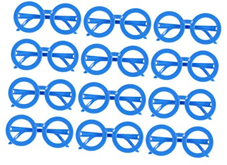 COLLBATH Kinder Brillengestell Rund Ohne Gläser Bonbonfarben 12 Stück Unisex Party Verkleidung Kostümzubehör