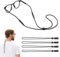 MoKo 4 PCS Adjustable Eye Glasses Strap, Lightweight Sunglasses Strap Lanyard for Men Women, Eyeglass Strap Holders Around Neck, Eye Glasses String Strap Eyewear Retainers, Black