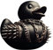 Duckieville - Estatua de pato para decoración del hogar, patos satanás, góticos punk, estatua de pato de resina, figuras coleccionables de resina, pato satanás, decoración de mesa, regalo para amantes