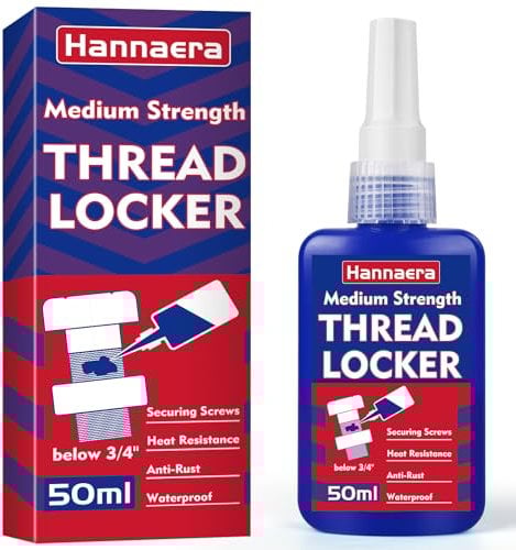 Thread Lock Blue 50ml, Medium Strength Threadlock, Removable Threadlocker, Lock & Seal Nuts, Bolts, Fasteners and Metals, Against Losening and Leakage