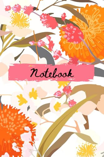 Orange Flower Design Notebook