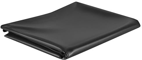 ZEYUAN Teichfolie Schwarz 2x6 m PVC 0,5 mm, Dachpappe, Noppenbahn, Dampfsperre Folie, Baufolie, Noppenfolie Für Hochbeet, Siloplane, Gitterfolie, Mauersperrbahn