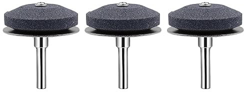 ZAAWUUT Corundum Lawn Mower Blade Sharpener Universal Sharpener Grinding Head for Most Power Hand Drill (3-Pack, Metal)