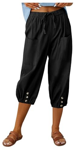 CXKOLD Ladies Wide Leg Trousers Elasticated Waist Girls School Trousers Women Trousers Casual Gym Shorts Female Green Ladies Jeans ski Pants Womens with Stirrups Work Overalls for Women Stretch Short