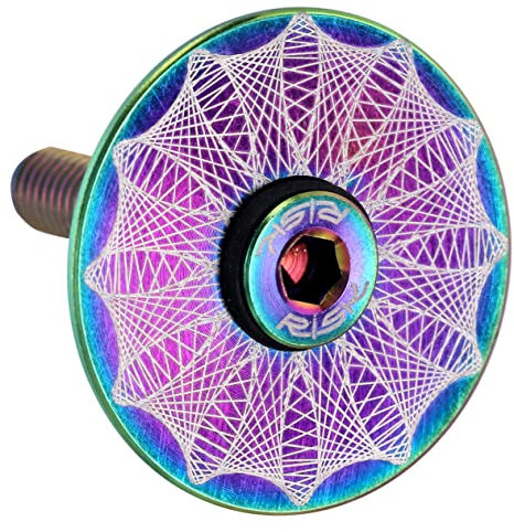 TOGEVAL 1satz Schraub-Bike Headset Stem Caps Kit Titanlegierung Leicht Und Langlebig Für Mountain Und Rennräder Space Farbwechsel