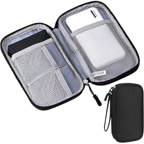 Travel Cable Organiser Bag, Small Cable Pouch, Electronics Travel Organiser Portable Tech Pouch, Waterproof Power Bank Case, Cord and Gadget Storage Bags, Organizer Pouch for Cord, Charger, Earphone