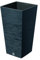 Stolmet Tall Square Flower Pot, Perfect for Indoor and Outdoor Environments, Anthracite Plant Pot, Modern with 3D Detail, Includes Insert, Capacity of 11.4L to 91.5L (26.6L)