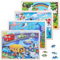 SIWOKJJO Puzzle ab 4 5 6 7 8 Jahre, 4x60 PCS Kinder Holzpuzzle, Holzpuzzles Montessori für Jungen Mädchen, Verschiedene Themen Kinderpuzzle Geschenke für Kinder