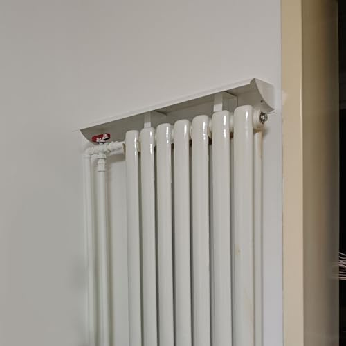 Modern Industrial Radiator Shelf with Floating Brackets Stylish Tall Radiator Cover for Hallway/Bathroom No Drill Shelf Over Cast Iron Radiators Long 90CM