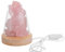 Amosfun Aromatherapie-Steinlampe Raumduft Zitronengras Stecker Duft Diffusor wohnzimmerlampe wohnstubenlampe ätherische öle Aromatherapie-Licht aus Kristallstein Zuhause Lampe Glas Rosa