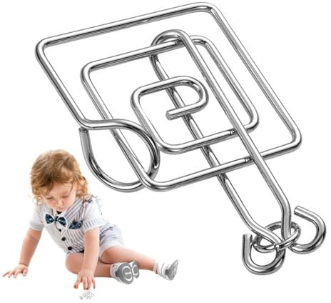 Pruojhw Draht-Denkaufgabe - 8-teiliges Flexibles Denksport-Puzzle,Tragbares Iron Unlock Interlock-Spiel, Lernspielzeug, Denkrätsel, flexibel, wiederverwendbar