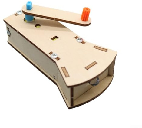Handgekröpfte Taschenlampe, 1 Stück, DIY Stromerzeugung Modell mit manuellem Kurbelgenerator für pädagogische Wissenschaftsprojekte, Holzbauset für Kinder und Hobbyisten