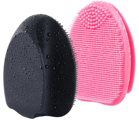 HieerBus Silikon Gesichtsreiniger, Manuelle Peeling Bürste, Handheld Gesichtsreinigungsbürste für Frauen Männer Entfernen Poren Reinigung Massage