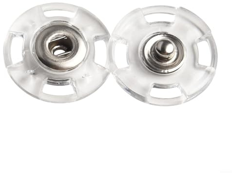 10 Paar unsichtbare Druckknöpfe aus Kunststoff für Näh- und Bastelprojekte, verdeckter Verschluss für Hemden, Jacken, Taschen, Säume, Druckknöpfe für die Reparatur von Kleidungsstücken (40 l = 25,0 mm