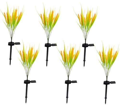 Lumisky 6 x Ferny Solar-Pflanzenleuchten zum Stecken LED warmweiß 6 x 58 cm