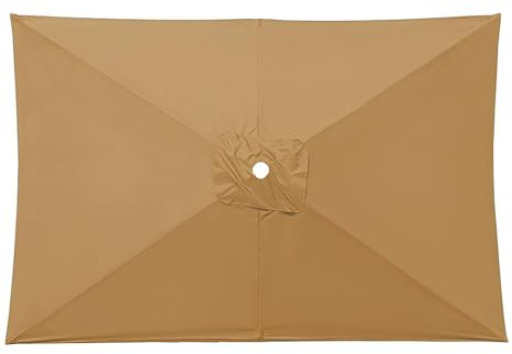 Genérico Toldo De Repuesto Para Sombrilla De Patio 3X3.0m 3X2m, Tela De Recambio Para Sombrilla Rectángulo/Cuadrada,Protección UV Cubierta Para Sombrilla(Khaki,2.0x3.0m)