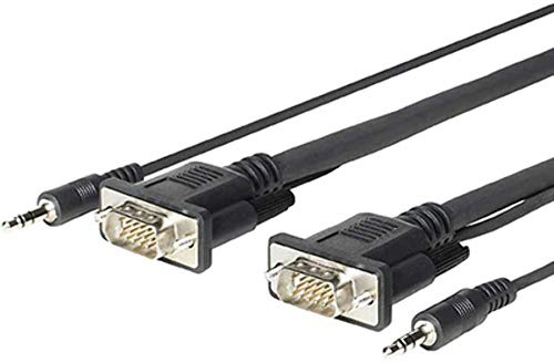 VivoLink provgamcs1.8 1.8 m VGA (D-Sub) + 3.5 mm Black Cable VGA VGA (D-Sub) + 3.5 mm – VGA cable – 1.8 m; VGA (D-Sub) + 3.5 mm; VGA (D-Sub) + 3.5 mm Male/Male, Black