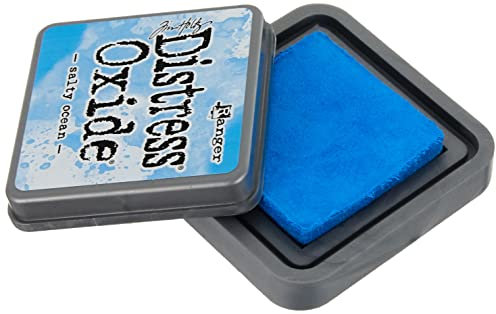 Ranger Tim Holtz Distress Oxide Ink pad Salty Ocean, Synthetisches Matrial, Blau, 7.5 x 7.5 x 1.9 cm