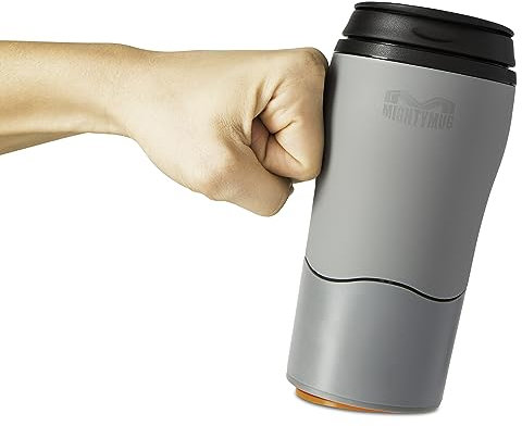 Mighty Mug 17901498 Solo Travel Mug, 320ml-Urban, Top-PP/Base-ABS/Metal, Urban Grey