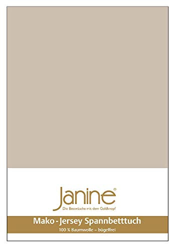 Janine Spannbetttuch 5007 Mako Jersey 180/200 bis 200/200 cm naturell Fb. 19