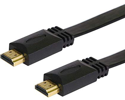Jafsal Online 4K Ultra HD 1080P HDMI Flat Cable Lead-Smart HDTV, ARC, gold-plated Ideal for 4K TV/PS3, Compatible with - Xbox, PlayStation, CD/DVD, Home theatre, Projector - 3 Meter