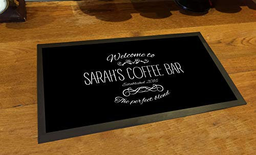 Personalised Coffee House bar mat runner counter mat