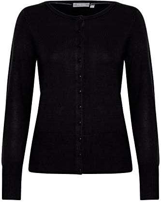 fransa FRZubasic Damen Strickjacke Feinstrick Cardigan Strickcardigan mit Rundhalsausschnitt und Knopfleiste