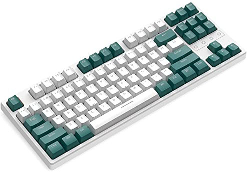 K87 75% Wireless Gaming Keyboard - Triple Mode-BT5.0 & 2.4GHz & Wired - Compact 87 Key TKL 80% Layout - LIGHTSYNC RGB Lighting - Hot Swappable Tactile Mechanical Switch Rechargeable 3000 mAh-Green