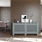 ELEGANT Radiator Covers Grey Extra Large Traditional Painted MDF Wood Cross Slat Modern Wall Cabinet for Living Room Bedroom, XL