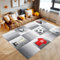 KinderTeppich, Fußball-Design, Teppich Grau, 120 x 170 cm, Teppich für Kinder, Teppich Kinderzimmer