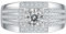 Gem's Beauty Moissanite Herrenringe 1,0 Karat 6,5 mm runder Brillant Moissanite Solitaire Verlobungsring Diamantringe 925 Sterling Silber Ehering für Männer (Größe 11