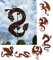 Gartenfigur Drache schlängelnd 60x46cm + Stab Gartenstecker Edelrost Gartendeko Wetterfest Rost Metall Rostfigur Schlange Drachen Figur Dragon von Steinfigurenwelt