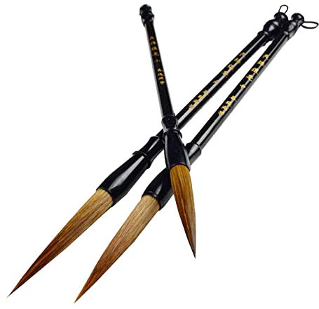 Medium Small 3 PCS Excellent Chinese Caligraphy Brush, Long Hair Point Kanji Japanischer Sumi-Pinsel zum Zeichnen & Kalligraphie