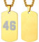 U7 Placas Grabadas Acero Inoxidable 316L De Hombres Collares Dorados Chapas Militares Personalizables Oro 18k Joyerías Identificativas para Amigos ID Dog Tag Personalizado con Números Deporte