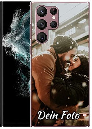 König Design Handyhülle mit Foto für Samsung Galaxy S22 Ultra 5G - Personalisierte Hülle, selber gestalten, mit Bild - Schutzhülle aus weichem TPU Silikon Material
