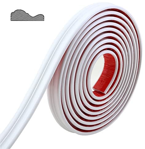 Gaahing Wandleistenleiste & Stuhlschiene | Abziehen und aufkleben, selbstklebende Verkleidungsleiste | DIY Home Decor auf dem Spiegelrahmen der Schranktür, 5 m x 32 mm Weiß