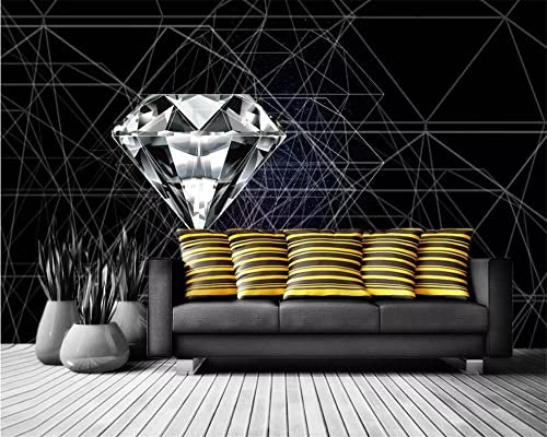 YABAOST Fototapete 3D Effekt 200X100Cm - Fototapeten 3D Digitaldruck Diamant Kreativ Textur Poster Tapete Aufkleber Diy Selbstklebende Wandbild Pvc Wasserdichte Tapete Wohnzimmer